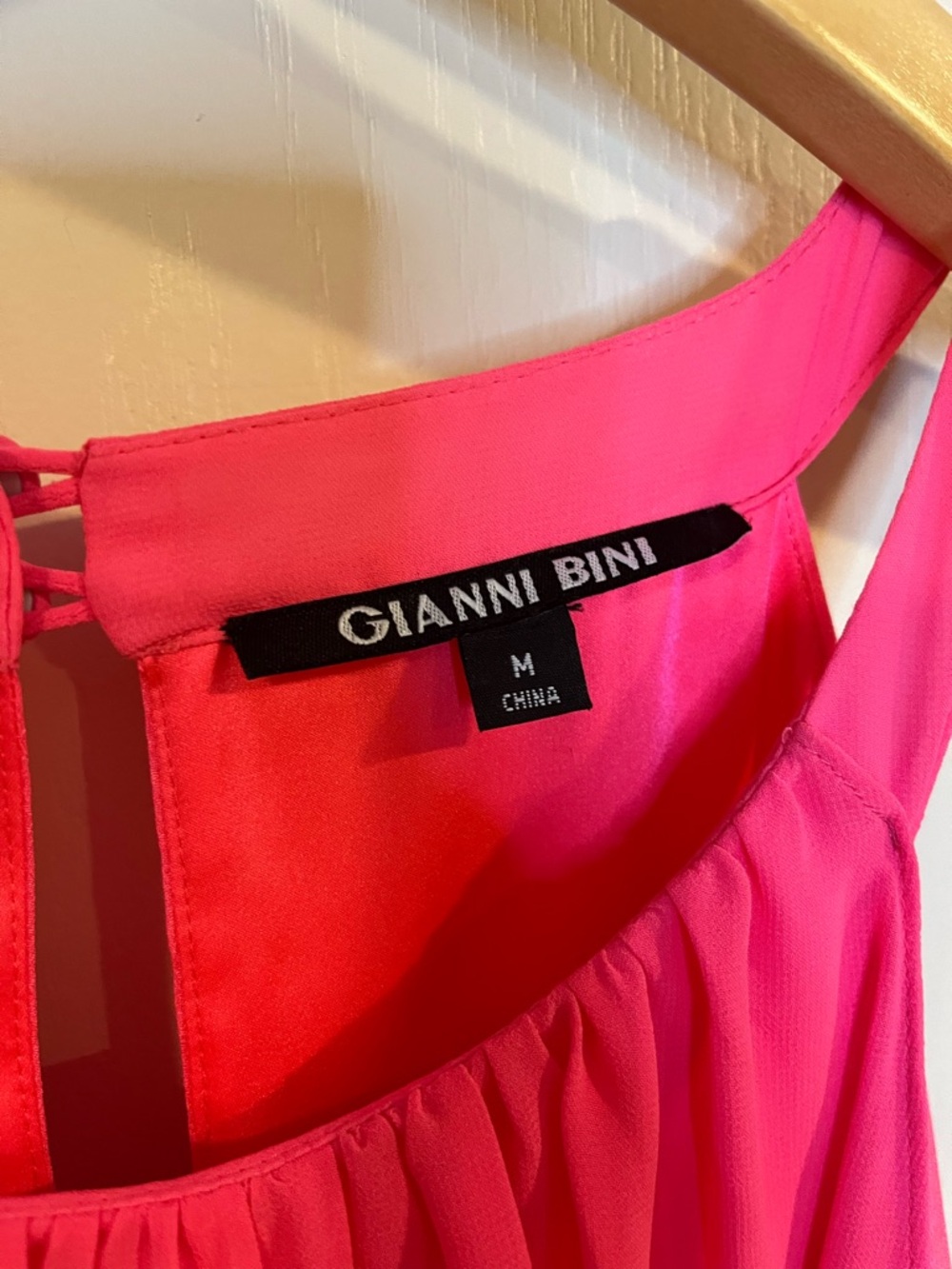 Women's Sleeveless Pink Halter Dress - Gianni Bini - Picture 4 of 7